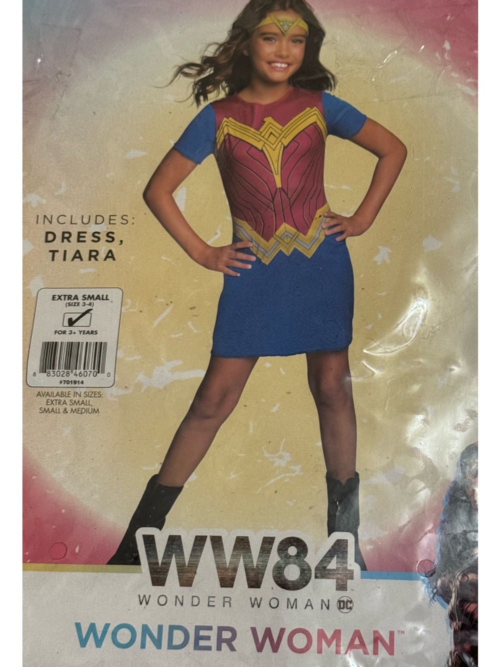 Wonder Woman WW84 Girls Costume Dress and Tiara